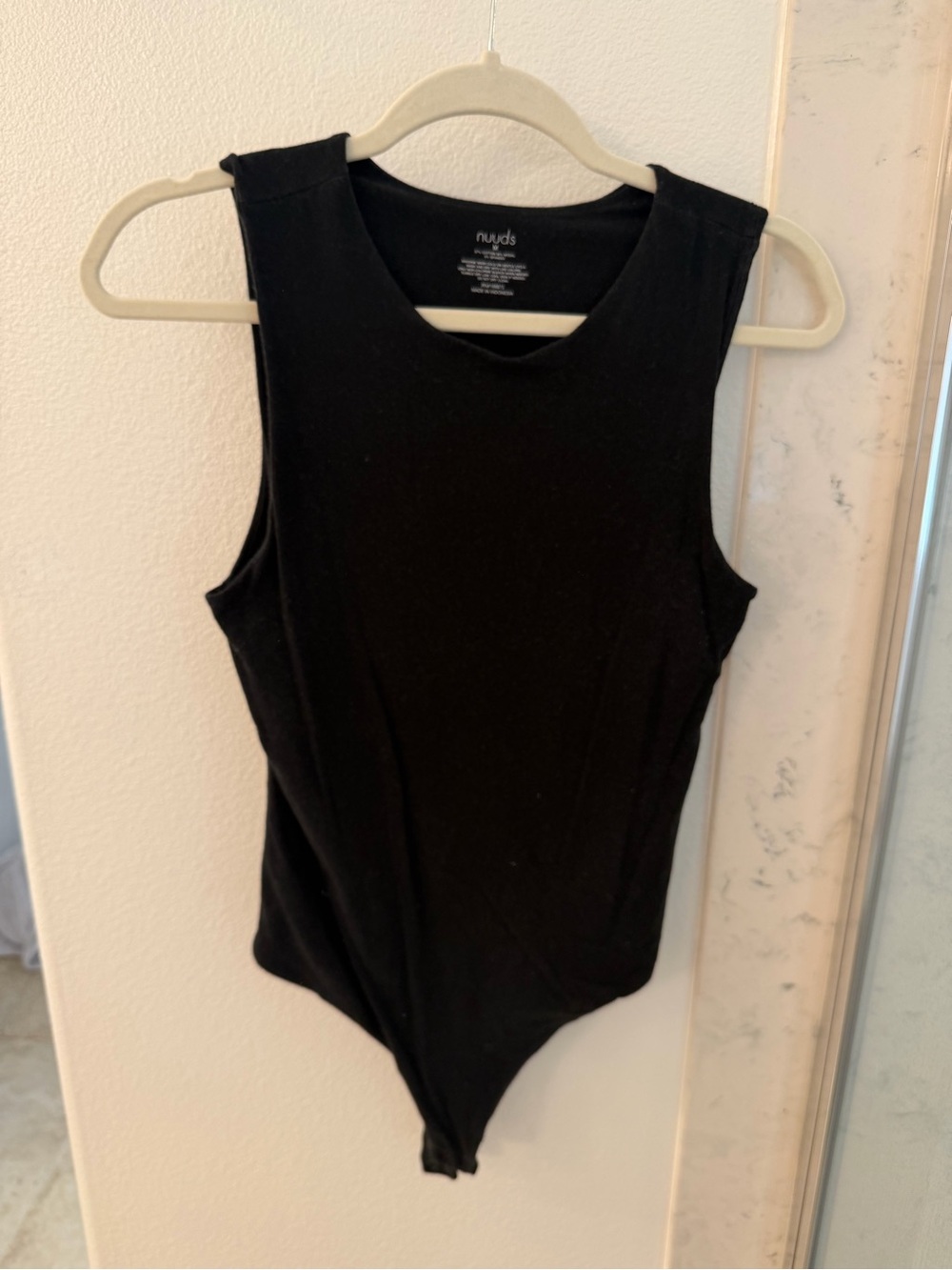 nuuds Black Sleeveless Women's Bodysuit